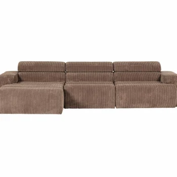 Sale WOOOD Novi Chaise Longue Bank Links Ribstof Taupe