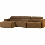 Online WOOOD Novi Chaise Longue Bank Links Karamelbruin Melange Karamel Melange