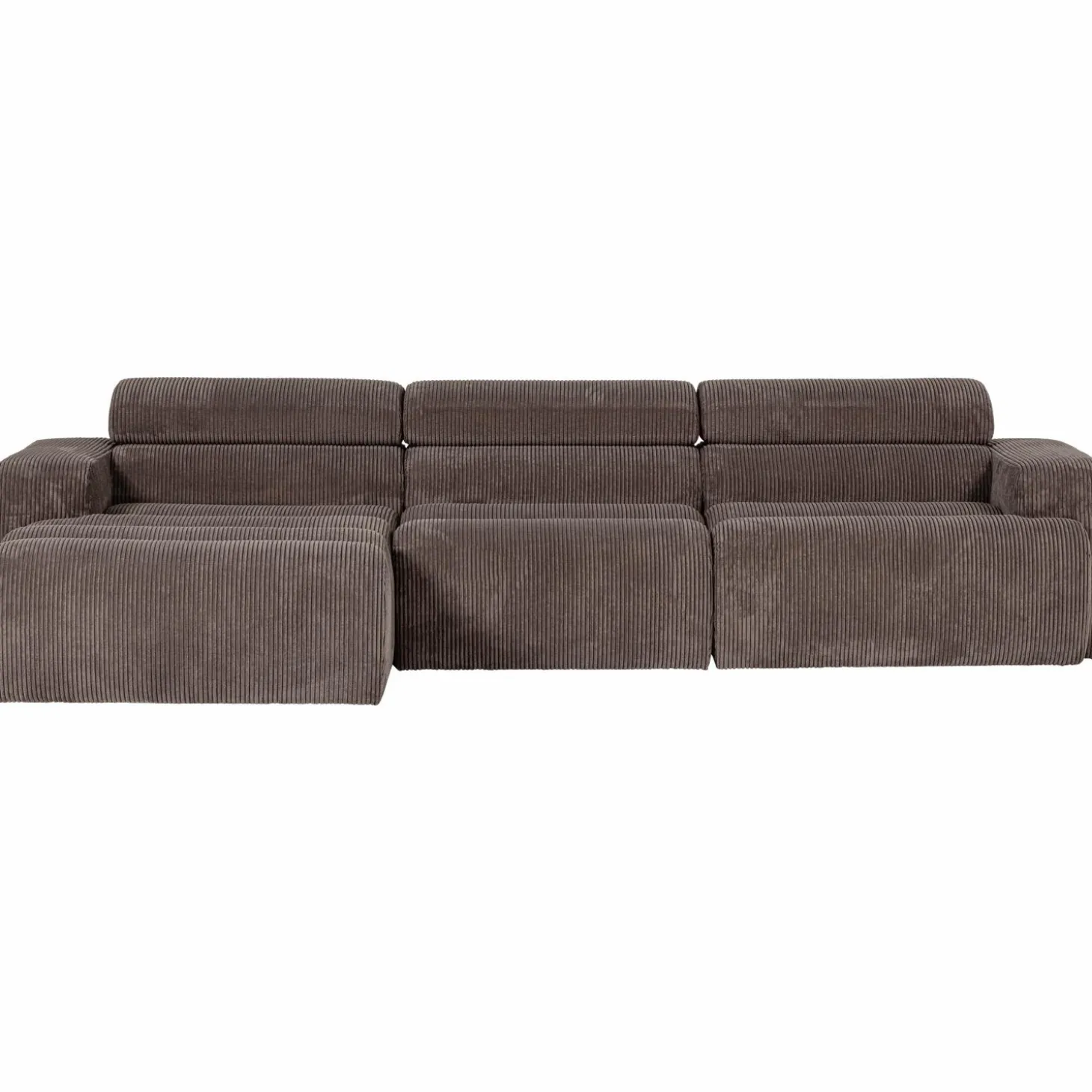 novi-chaise-longue-bank-links-tYSqBIID-1.webp Clearance WOOOD Novi Chaise Longue Bank Links Ribstof Grijsbruin Grijs/bruin