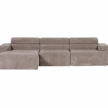 Clearance WOOOD Novi Chaise Longue Bank Links Ribstof Zand