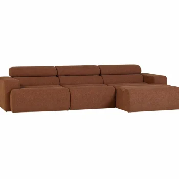Outlet WOOOD Novi Chaise Longue Bank Rechts Bouclé Terra