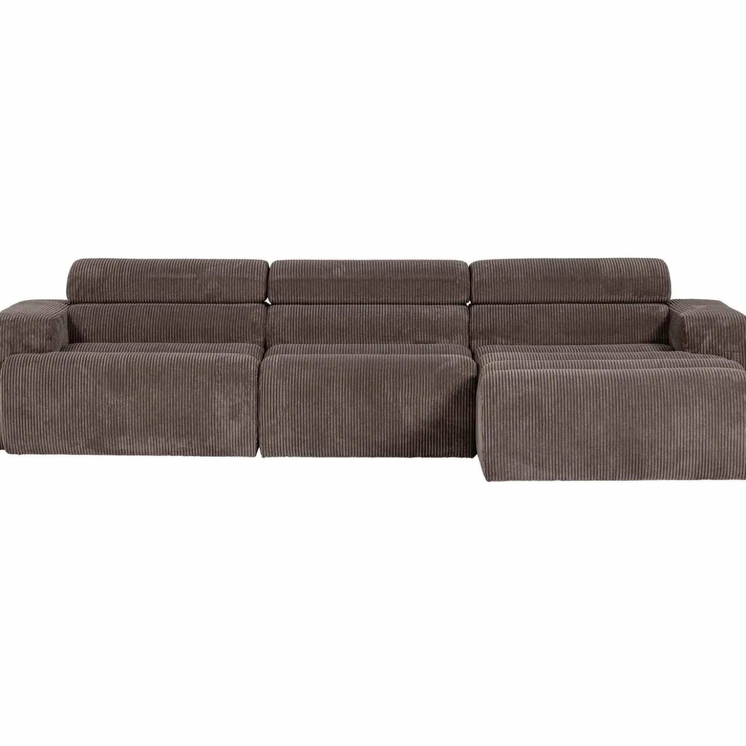 novi-chaise-longue-bank-rechts-RzGxevBN-1.webp Sale WOOOD Novi Chaise Longue Bank Rechts Ribstof Grijsbruin Grijs/bruin