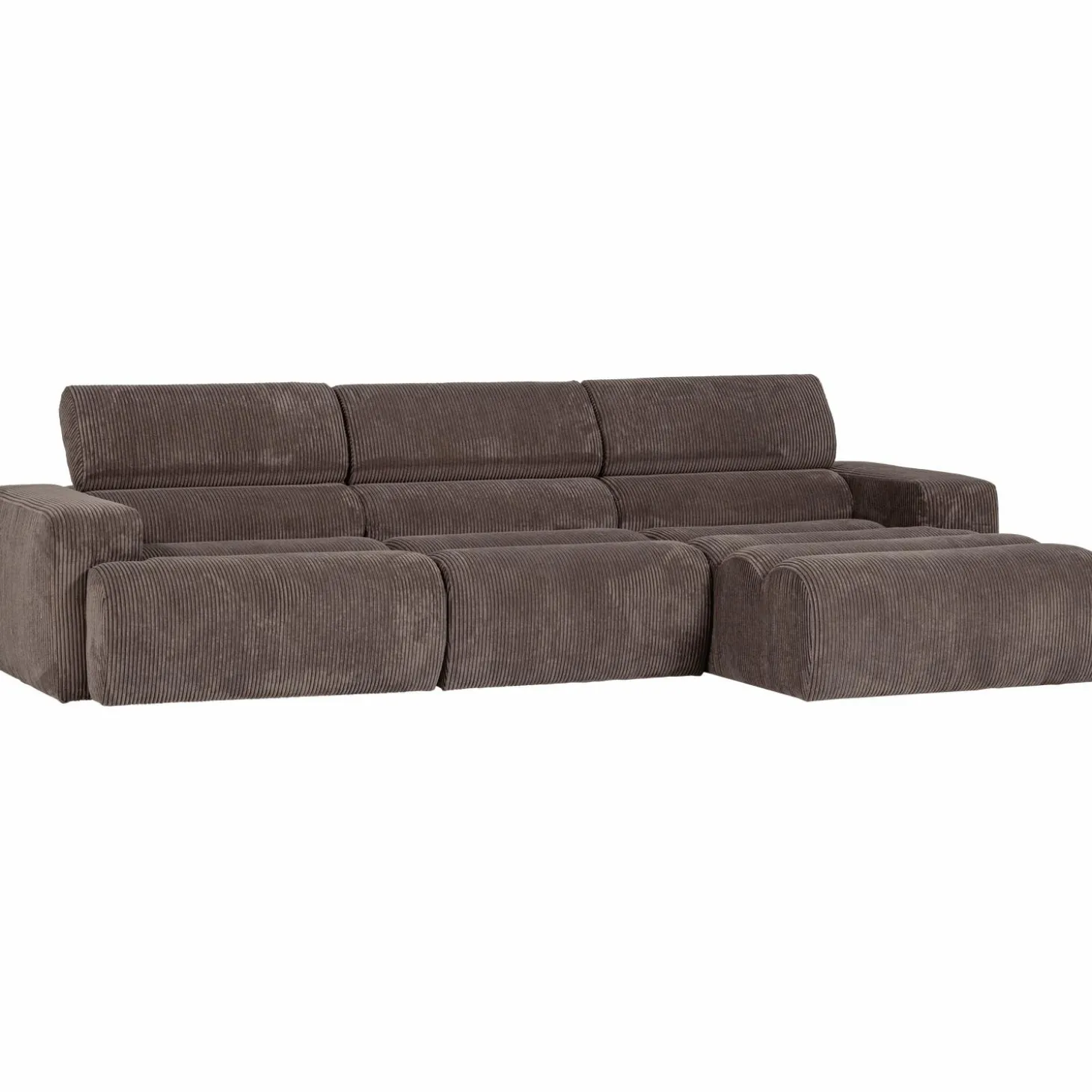 novi-chaise-longue-bank-rechts-RzGxevBN-2.webp Sale WOOOD Novi Chaise Longue Bank Rechts Ribstof Grijsbruin Grijs/bruin