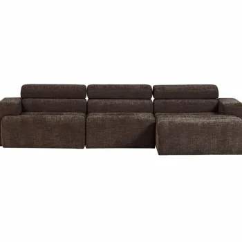 Sale WOOOD Novi Chaise Longue Bank Rechts Donkerbruin Melange