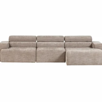 Fashion WOOOD Novi Chaise Longue Bank Rechts Naturel Melange