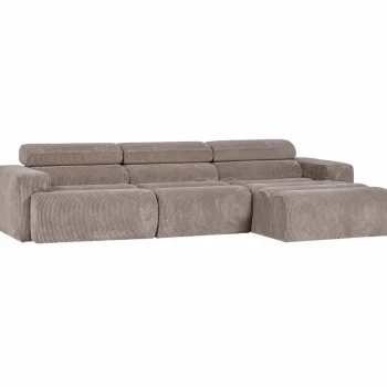Clearance WOOOD Novi Chaise Longue Bank Rechts Ribstof Zand
