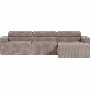 Clearance WOOOD Novi Chaise Longue Bank Rechts Ribstof Zand