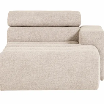 Hot WOOOD Novi Chaise Longue Element Arm Rechts Bouclé Naturel