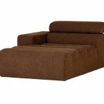 Discount WOOOD Novi Chaise Longue Element Arm Links Bouclé Mokkabruin