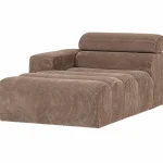 Fashion WOOOD Novi Chaise Longue Element Arm Links Ribstof Taupe