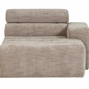 Online WOOOD Novi Chaise Longue Element Arm Rechts Naturel Melange