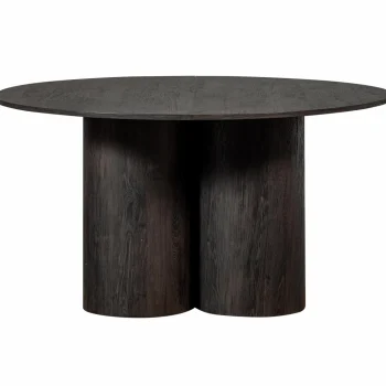 Fashion WOOOD Oona Eettafel Rond Met 3-poot Mdf Donkerbruin ø140 Cm