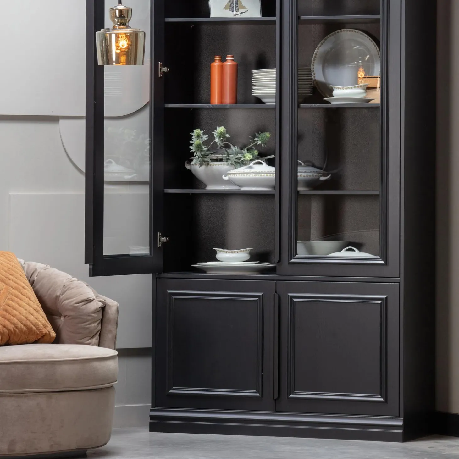 organize-vitrinekast-44-cm-gre-CpjhcTeH-2.webp Best WOOOD Organize Vitrinekast 44 Cm Grenen Matzwart