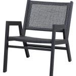 Sale WOOOD Pem Tuin Fauteuil Met Armleuning Aluminium Zwart