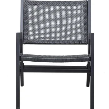 Sale WOOOD Pem Tuin Fauteuil Met Armleuning Aluminium Zwart