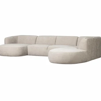 New WOOOD Polly Bank U-vorm Rechts Zand