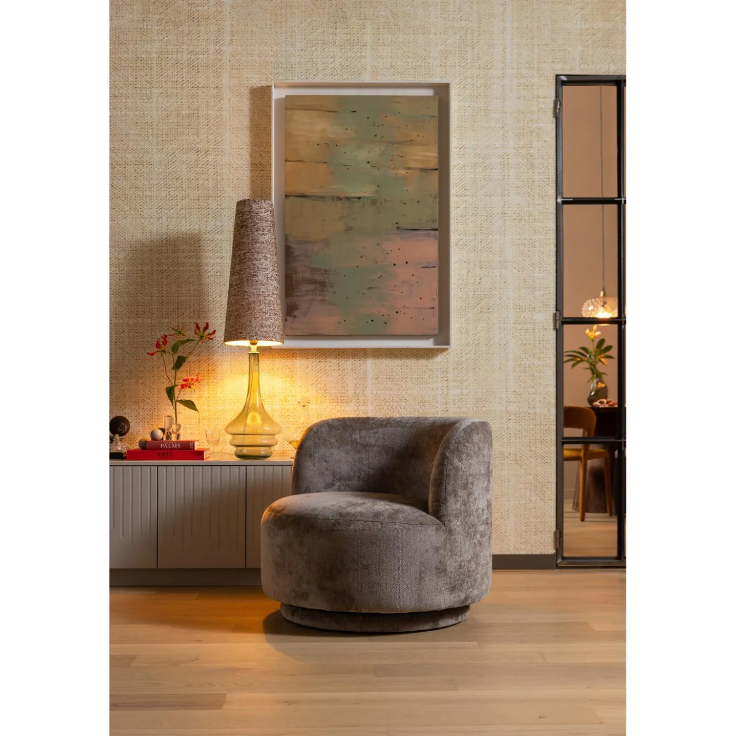 popular-draaifauteuil-taupe-ultiTCWV-2.webp Sale WOOOD Popular Draaifauteuil Taupe