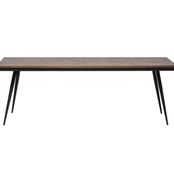 Fashion WOOOD Rhombic Eettafel 220x90 Cm Hout/metaal
