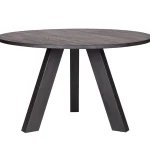 Online WOOOD Rhonda Eettafel ø129 Cm Night Zwart