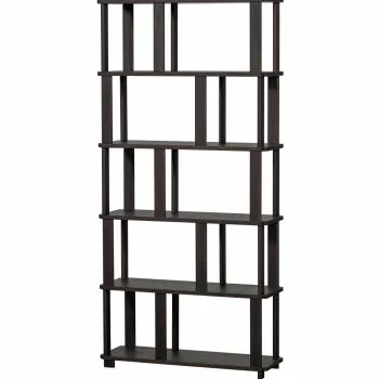 Hot WOOOD Riss Boekenkast Eikenhout Mystic Brown 186x90 Cm