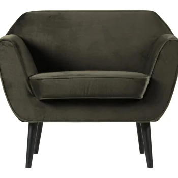 New WOOOD Rocco Fauteuil Velvet Warm Groen