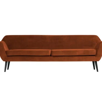 New WOOOD Rocco Xl Bank 230 Cm Velvet Roest