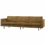 Hot WOOOD Rodeo 3-zits Bank Ribstof Honinggeel