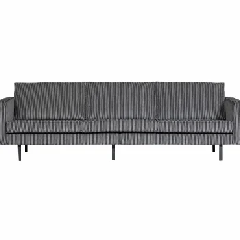 Best WOOOD Rodeo Bank 3-zits Streep Zwart/grijs