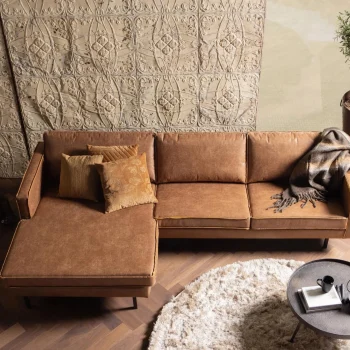 Online WOOOD Rodeo Chaise Longue Links Ecoleer Cognac