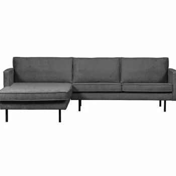 Fashion WOOOD Rodeo Chaise Longue Links Structure Velvet Mountain