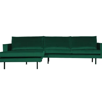 Clearance WOOOD Rodeo Chaise Longue Links Velvet Bosgroen