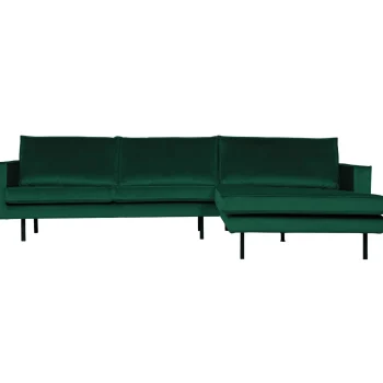 New WOOOD Rodeo Chaise Longue Rechts Velvet Bosgroen