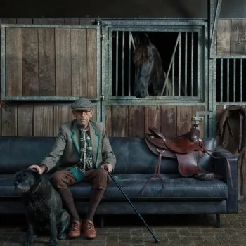 Discount WOOOD Rodeo Classic Bank 3-zits Ecoleer Zwart