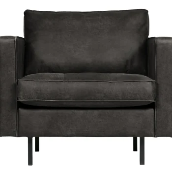 New WOOOD Rodeo Classic Fauteuil Ecoleer Zwart