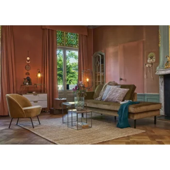 Clearance WOOOD Rodeo Daybed Rechts Velvet Honinggeel