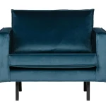 New WOOOD Rodeo Fauteuil Velvet Blauw
