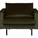New WOOOD Rodeo Fauteuil Velvet Donkergroen