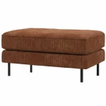 Fashion WOOOD Rodeo Hocker Op Poten Ribstof Roestbruin