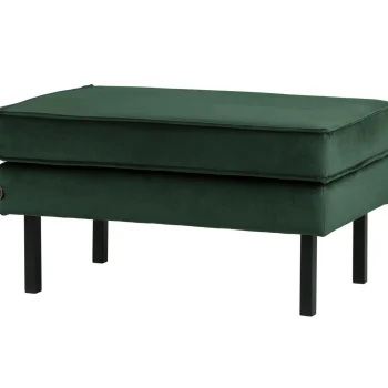 Clearance WOOOD Rodeo Hocker Op Poten Velvet Bosgroen