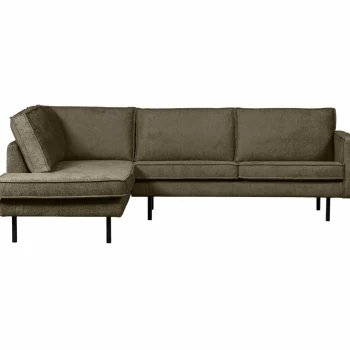 Fashion WOOOD Rodeo Hoekbank Links Structure Velvet Bonsai