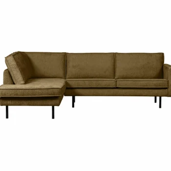 Discount WOOOD Rodeo Hoekbank Links Structure Velvet Brass