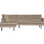 New WOOOD Rodeo Hoekbank Links Velvet Khaki