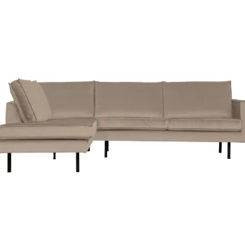 New WOOOD Rodeo Hoekbank Links Velvet Khaki