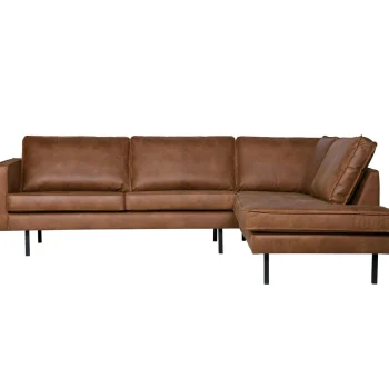 Hot WOOOD Rodeo Hoekbank Rechts Ecoleer Cognac