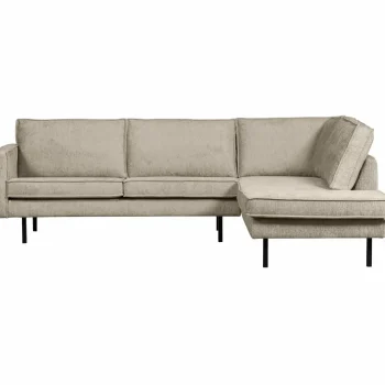 Fashion WOOOD Rodeo Hoekbank Rechts Structure Velvet Wheatfield