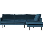 Discount WOOOD Rodeo Hoekbank Rechts Velvet Blauw