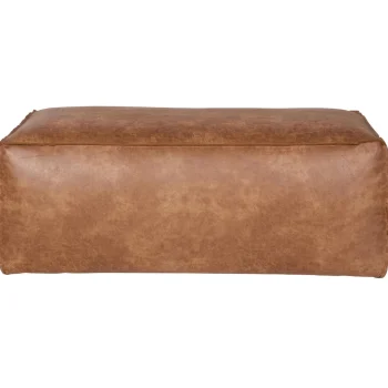 Best WOOOD Rodeo Poef 43x120x60 Ecoleer Cognac