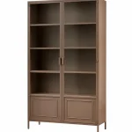 Clearance WOOOD Ronja Vitrinekast XL Metaal Military Brown Militair Bruin