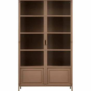 Clearance WOOOD Ronja Vitrinekast XL Metaal Military Brown Militair Bruin