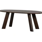Hot WOOOD Roundly Eettafel/bureau Mango Hout Walnoot 200x100